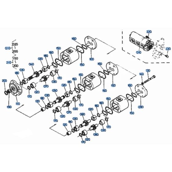 Gear Pump for Kubota KH51