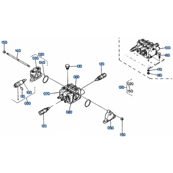 Control Valve Assembly for Kubota