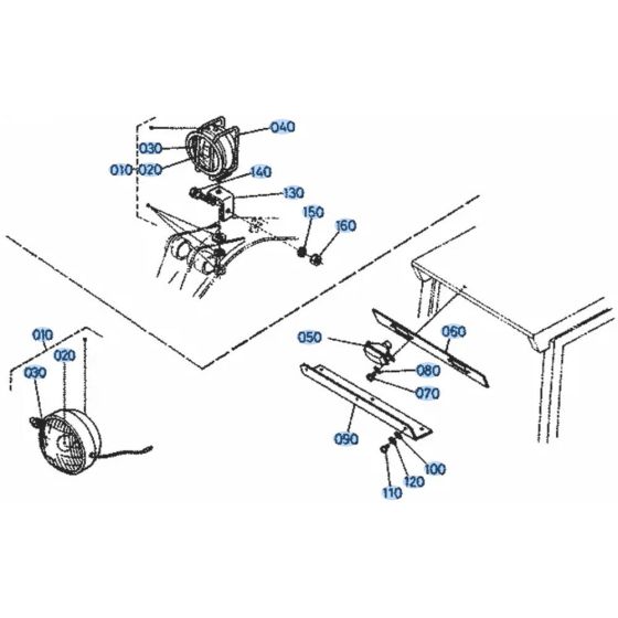 Light Assembly for Kubota KH51