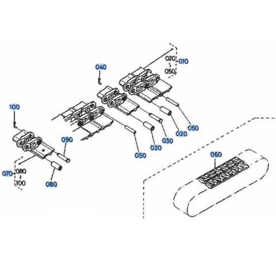Crawler Assembly for Kubota KH51