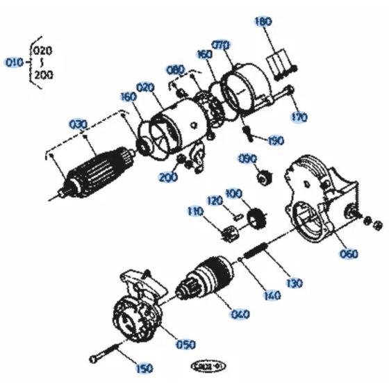 Starter Assembly for Kubota KH51