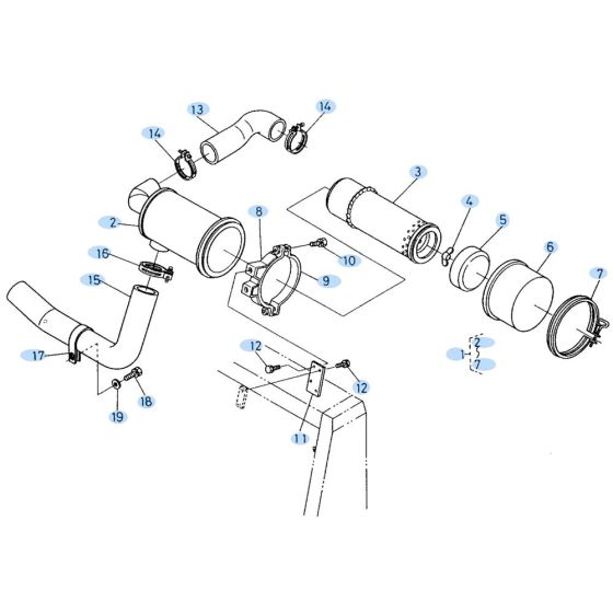 Air Cleaner for Kubota KH60