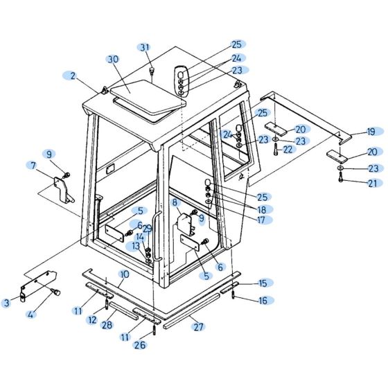 Cabin Assembly for Kubota KH60