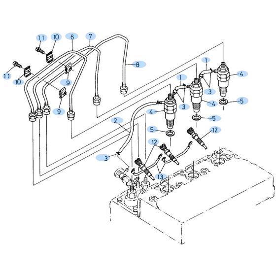 Nozzle Holder for Kubota KH60
