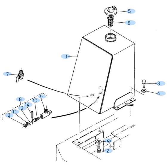 Fuel Tank Assembly for Kubota KH60