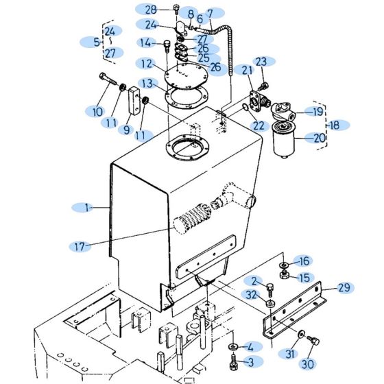 Oil Tank Assembly for Kubota KH60