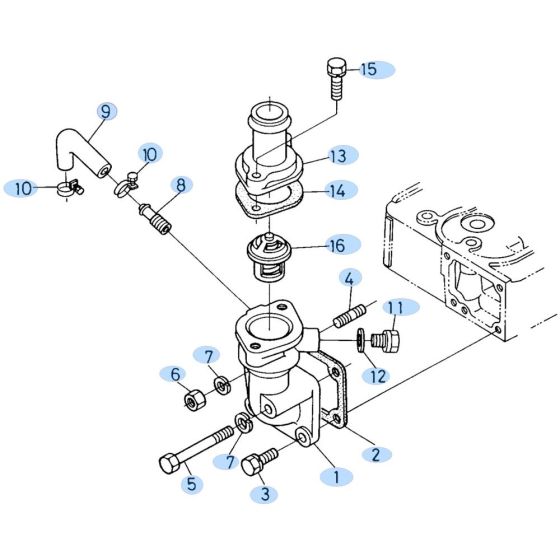 Water Pipe Assembly for Kubota