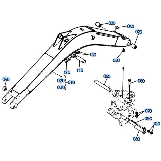 Boom Assembly for Kubota KH61 Mini Excavator