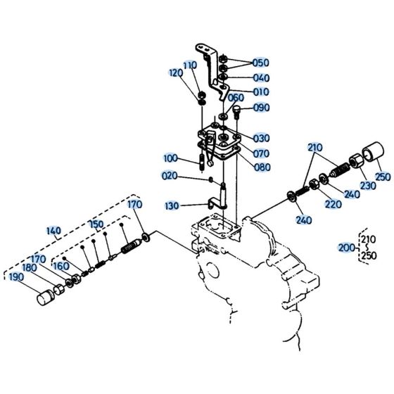 Speed Control Plate Assembly for Kubota KH61 Mini Excavator