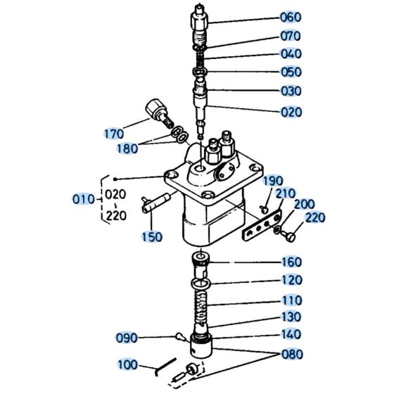 Injection Pump Assembly for Kubota KH61 Mini Excavator
