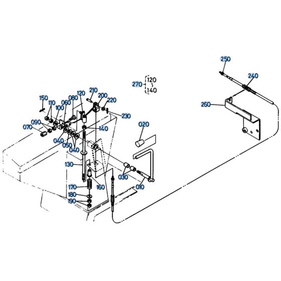 Accelerator Lever Assembly for Kubota KH61 Mini Excavator
