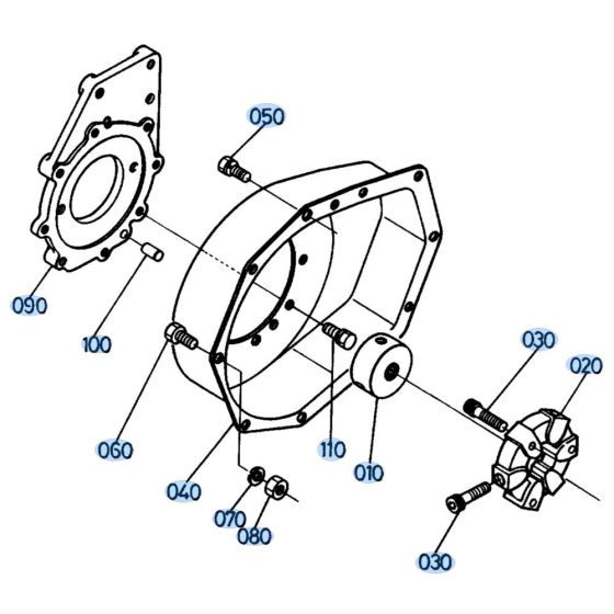 Pump Housing Assembly for Kubota KH61 Mini Excavator