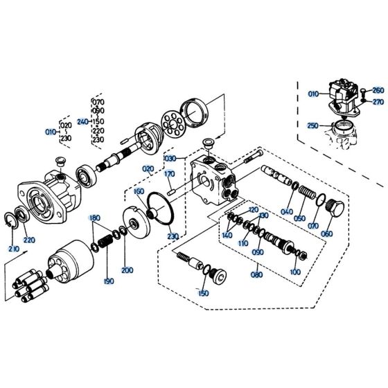 Swivel Motor Assembly for Kubota KH61 Mini Excavator