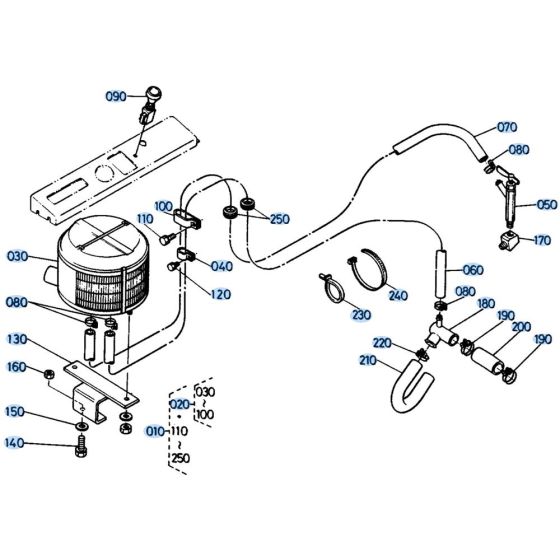 Heating Assembly for Kubota KH61 Mini Excavator