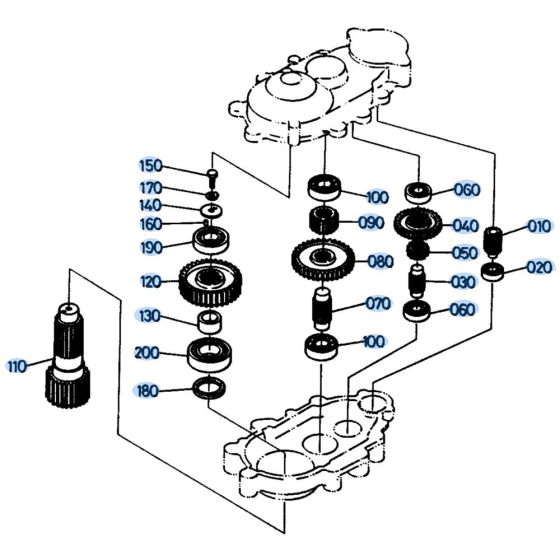 Swivel Gear Assembly for Kubota KH61 Mini Excavator