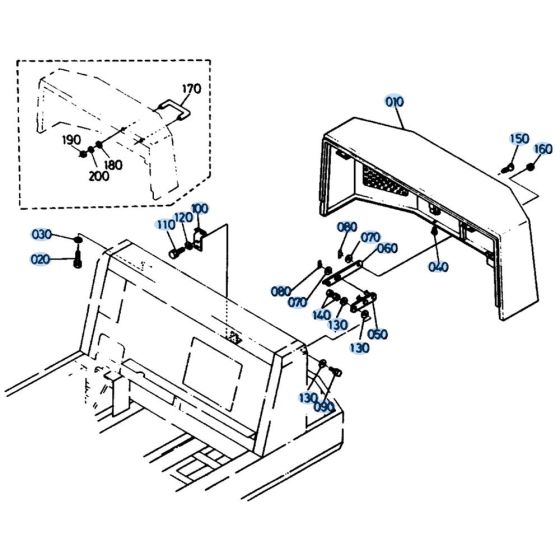 Bonnet Assembly for Kubota KH61 Mini Excavator