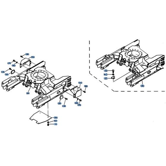 Track Frame Assembly for Kubota KH61 Mini Excavator