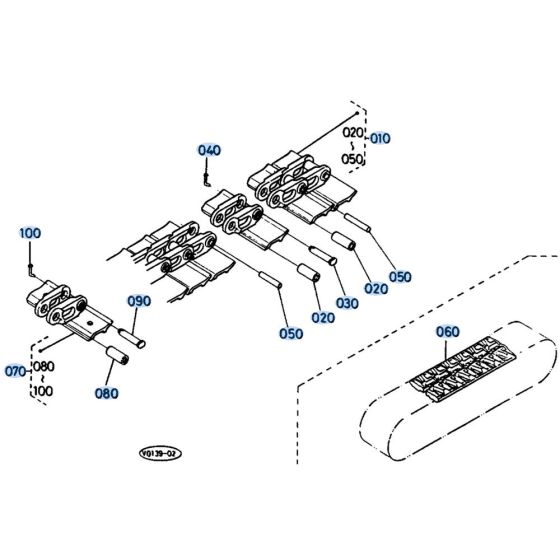 Crawler Assembly for Kubota KH61 Mini Excavator