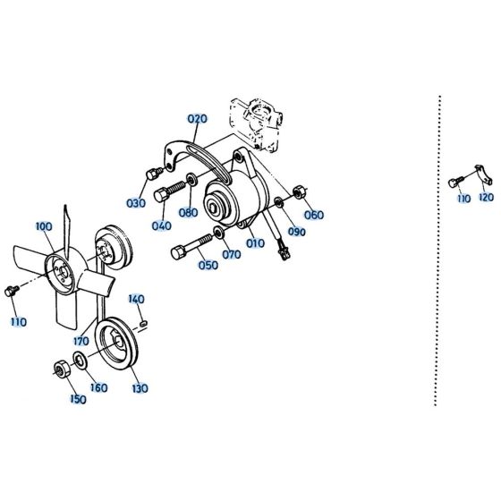 Dynamo Assembly for Kubota KH61 Mini Excavator