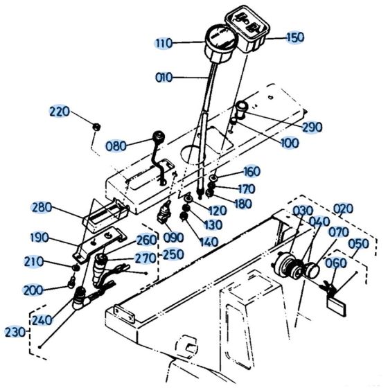 Instrument Panel Assembly for Kubota KH61 Mini Excavator