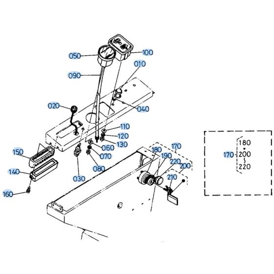 Instrument Panel Assembly for Kubota KH66 Mini Excavator