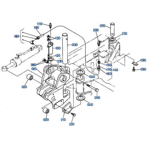 Swing Bracket Assembly for Kubota KH66 Mini Excavator