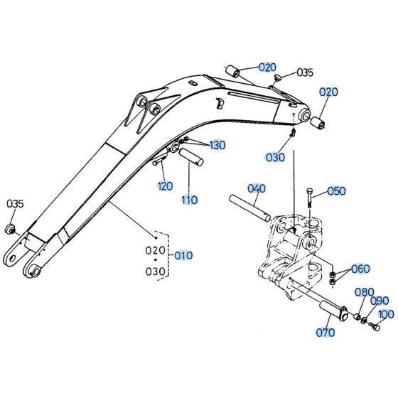 Boom Assembly for Kubota KH66 Mini Excavator