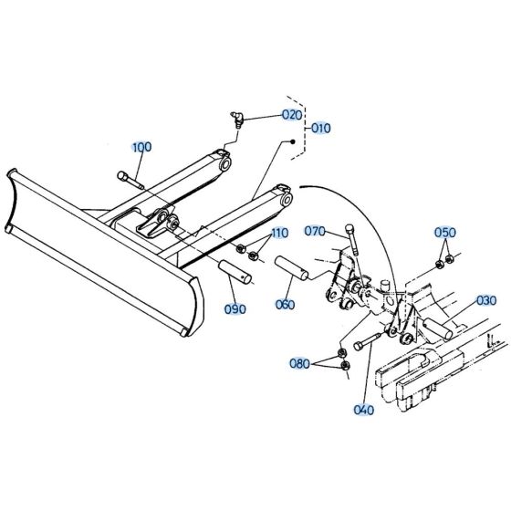 Dozer Assembly for Kubota KH66 Mini Excavator