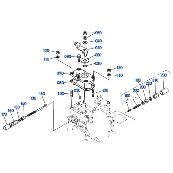 Speed Control Lever Assembly for Kubota KH66 Mini Excavator