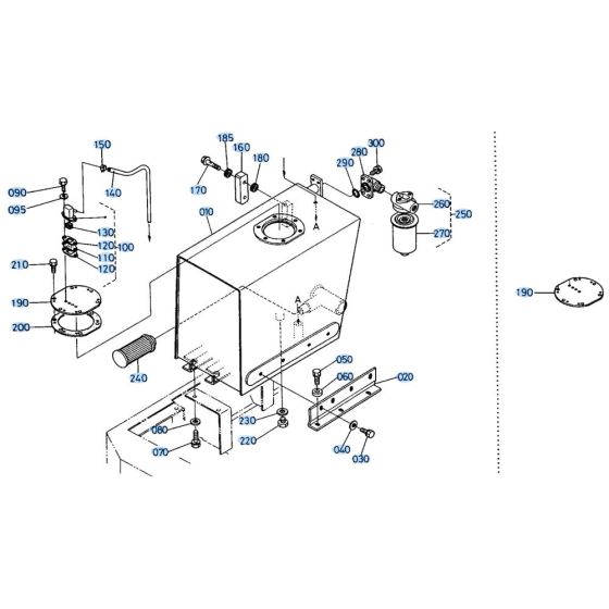 Oil Tank Assembly for Kubota KH66 Mini Excavator