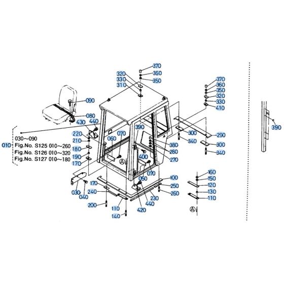 Cabin Assembly for Kubota KH66 Mini Excavator
