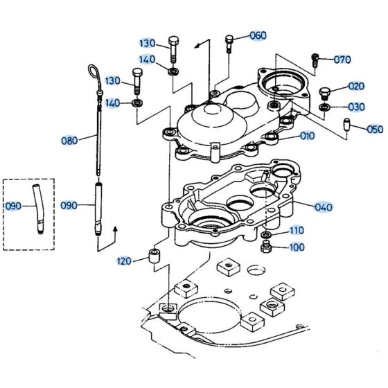 Swivel Gear Case Assembly for Kubota KH66 Mini Excavator