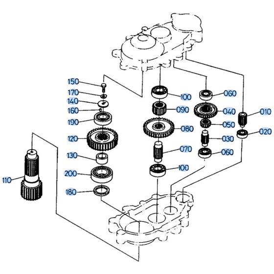 Swivel Gear Assembly for Kubota KH66 Mini Excavator