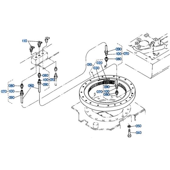 Swivel Bearing Assembly for Kubota KH66 Mini Excavator