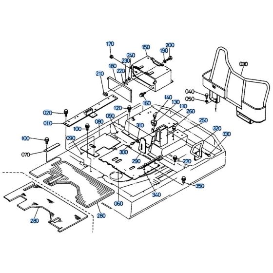 Floor Plate Assembly for Kubota KH66 Mini Excavator