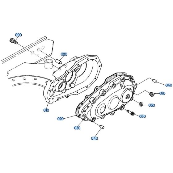 Drive Gear Case Assembly for Kubota KH66 Mini Excavator