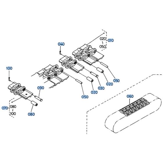 Crawler Assembly for Kubota KH66 Mini Excavator