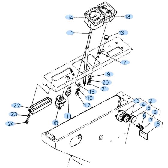 Instrument Panel Assembly for Kubota KH90 Mini Excavator