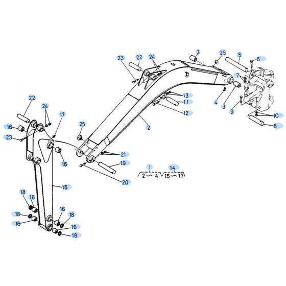 Boom Assembly for Kubota KH90 Mini Excavator