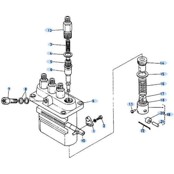 Injection Pump Assembly for Kubota KH90 Mini Excavator