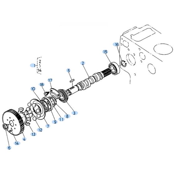 Fuel Camshaft Assembly for Kubota KH90 Mini Excavator
