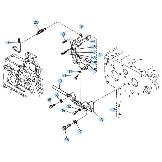 Governor Assembly for Kubota KH90 Mini Excavator