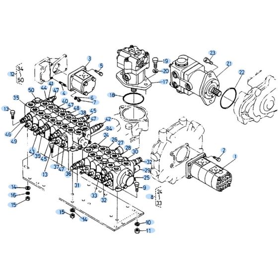 Pump Assembly for Kubota KH90 Mini Excavator