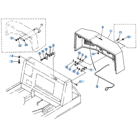 Bonnet Assembly for Kubota KH90 Mini Excavator