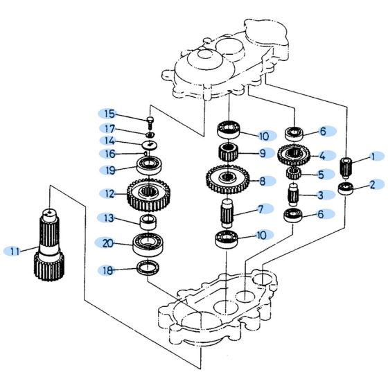 Swing Gear Assembly for Kubota KH90 Mini Excavator