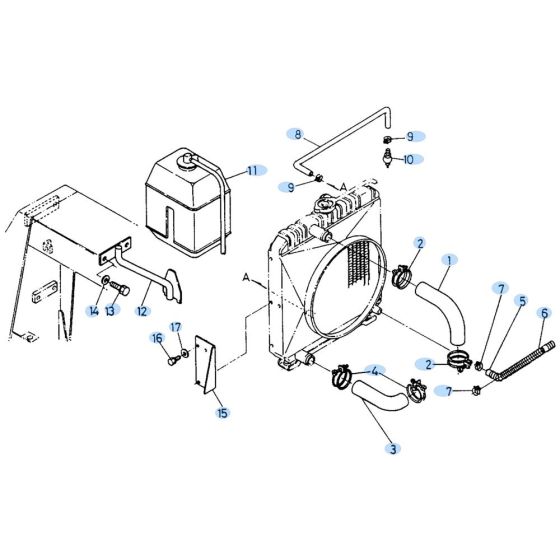 Water Pipe Assembly for Kubota KH90 Mini Excavator