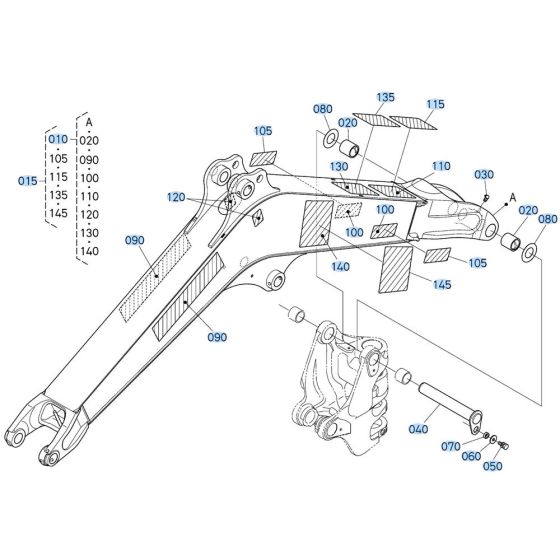 Boom Assembly for Kubota KX030-4 Mini Excavator