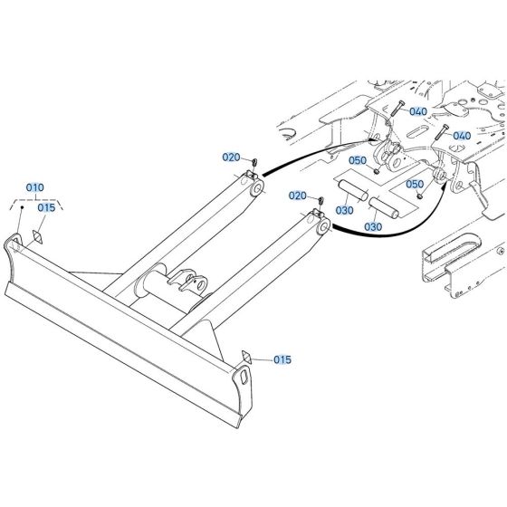 Blade Assembly for Kubota KX030-4 Mini Excavator