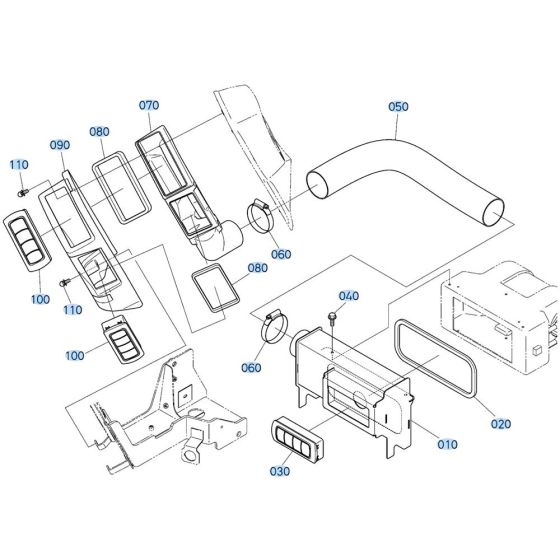 Heater Assembly for Kubota KX030-4 Mini Excavator