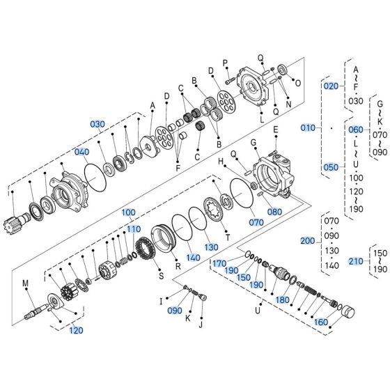 Swivel Motor Assembly for Kubota KX030-4 Mini Excavator